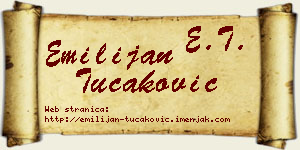 Emilijan Tucaković vizit kartica